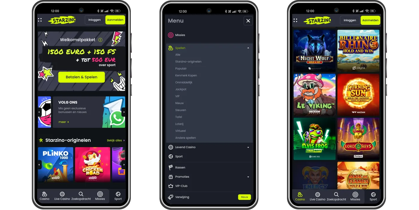 Starzino Casino mobiele versie geniet van gaming onderweg