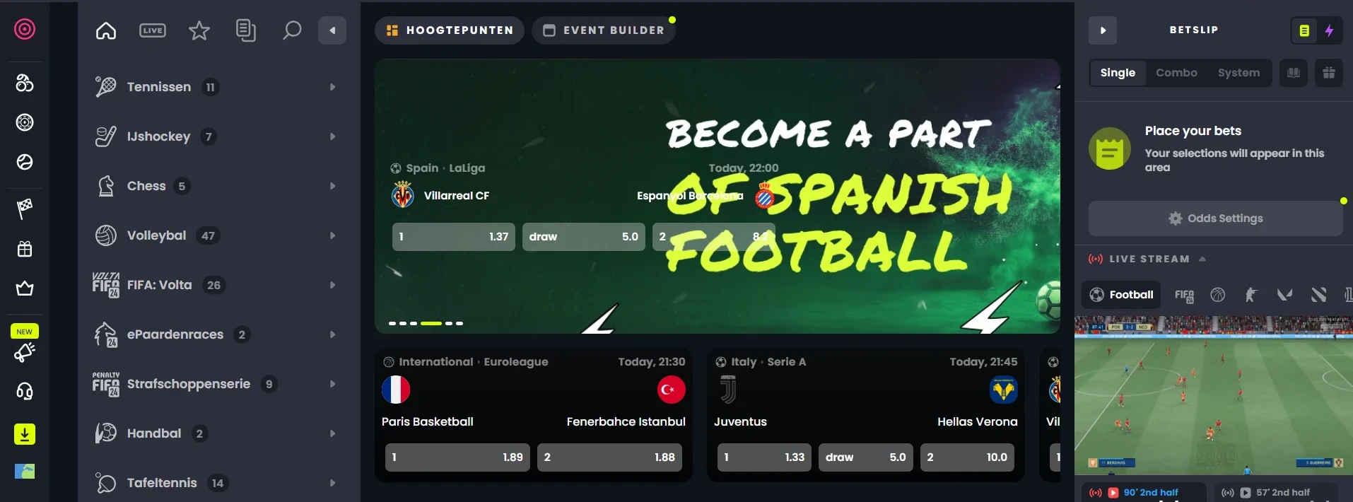 Starzino Casino sports wed op je favoriete sporten met hoge odds