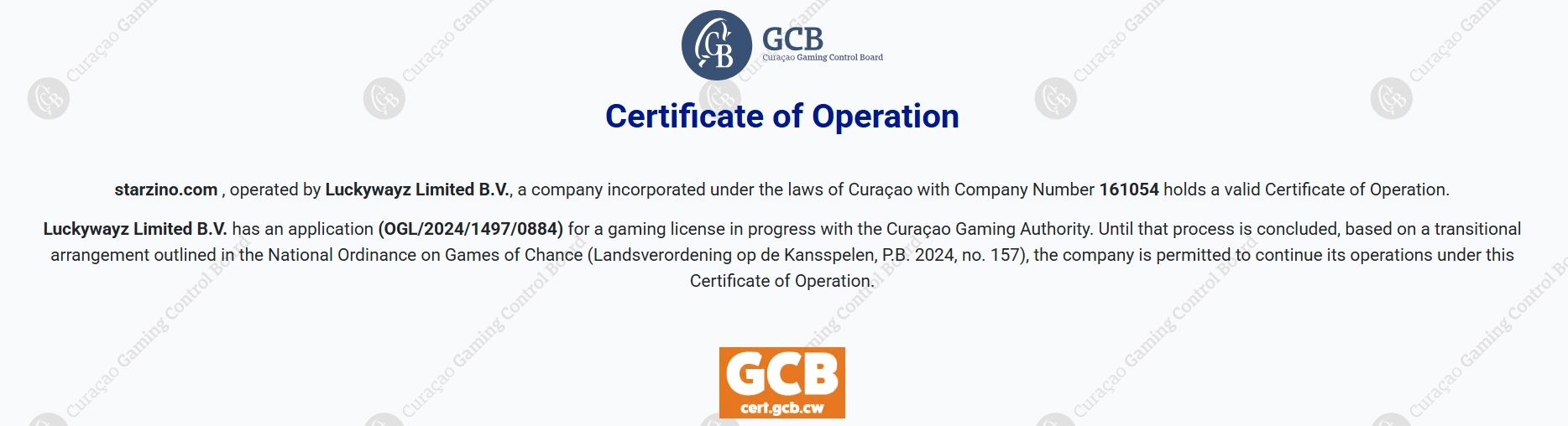 Starzino Casino veiligheid licentie